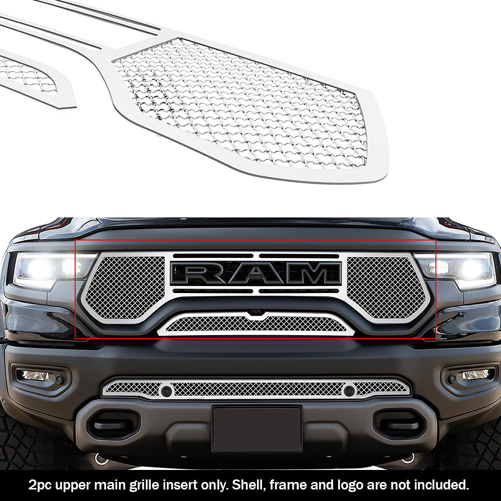 APS GR04GEB31S Main Upper Mesh Grille Fits 2021-2023 Ram 1500