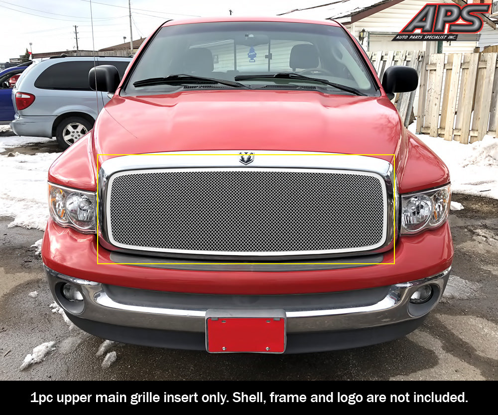 APS GR04GEB75T Main Upper Mesh Grille Fits 2002-2005 Dodge Ram 1500