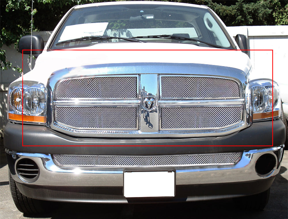 APS GR04GEG19T Main Upper Mesh Grille Fits 2006-2008 Dodge Ram 1500