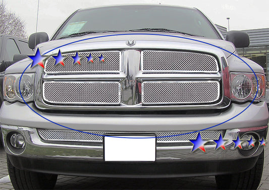 APS GR04GEG20T Main Upper Mesh Grille Fits 2002-2005 Dodge Ram