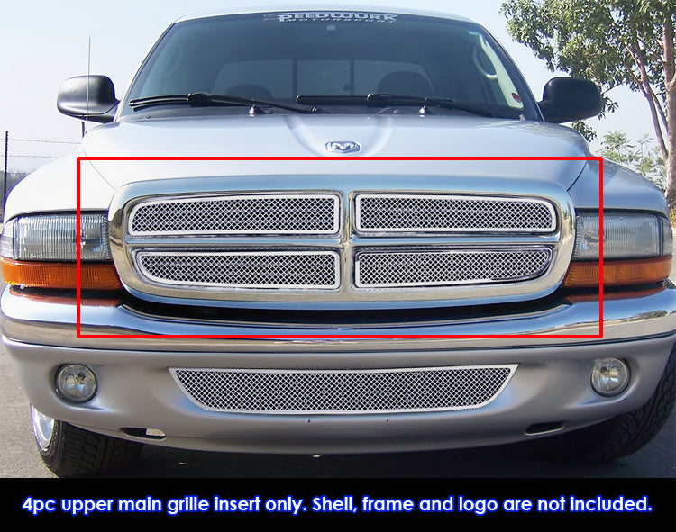 APS GR04GEG30T Main Upper Mesh Grille Fits 1997-2004 Dodge Dakota