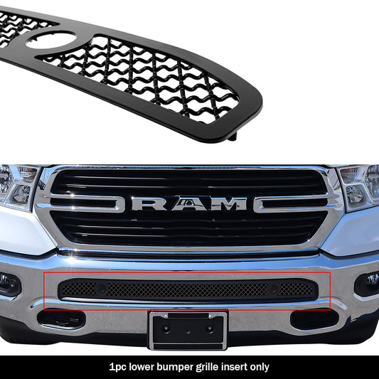 APS GR04GEJ21K Lower Bumper Black Wire Mesh Grille Fits 2019-2023 Ram 1500