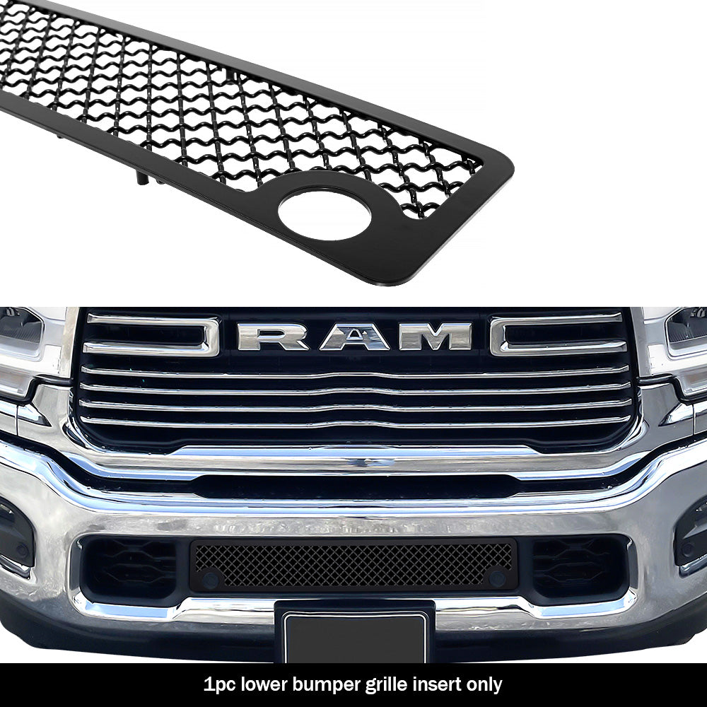 APS GR04GEJ22K Lower Bumper Black Wire Mesh Grille Fits 2019-2023 Ram 2500