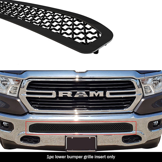 APS GR04GEJ31K Lower Bumper Black Wire Mesh Grille Fits 2019-2023 Ram 1500