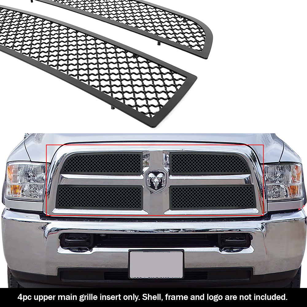 APS GR04GFC31K Main Upper Black Wire Mesh Grille Fits 2013-2018 Ram 2500