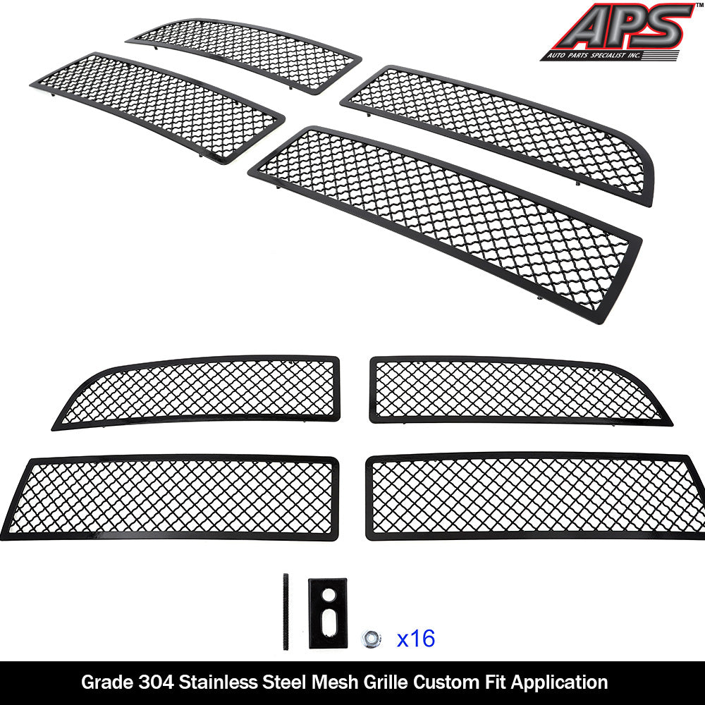 APS GR04GFC31K Main Upper Black Wire Mesh Grille Fits 2013-2018 Ram 2500