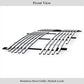 APS GR04HEC44S Main Upper Stainless Steel Billet Grille Fits 2005-2007 Dodge Dakota