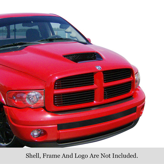 APS GR04HED75J Lower Bumper Black Stainless Steel Billet Grille Fits 2002-2005 Dodge Ram