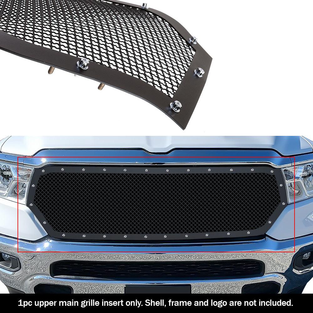 APS GR04LEE40H Main Upper Rivet Grille Fits 2019-2023 Ram 1500