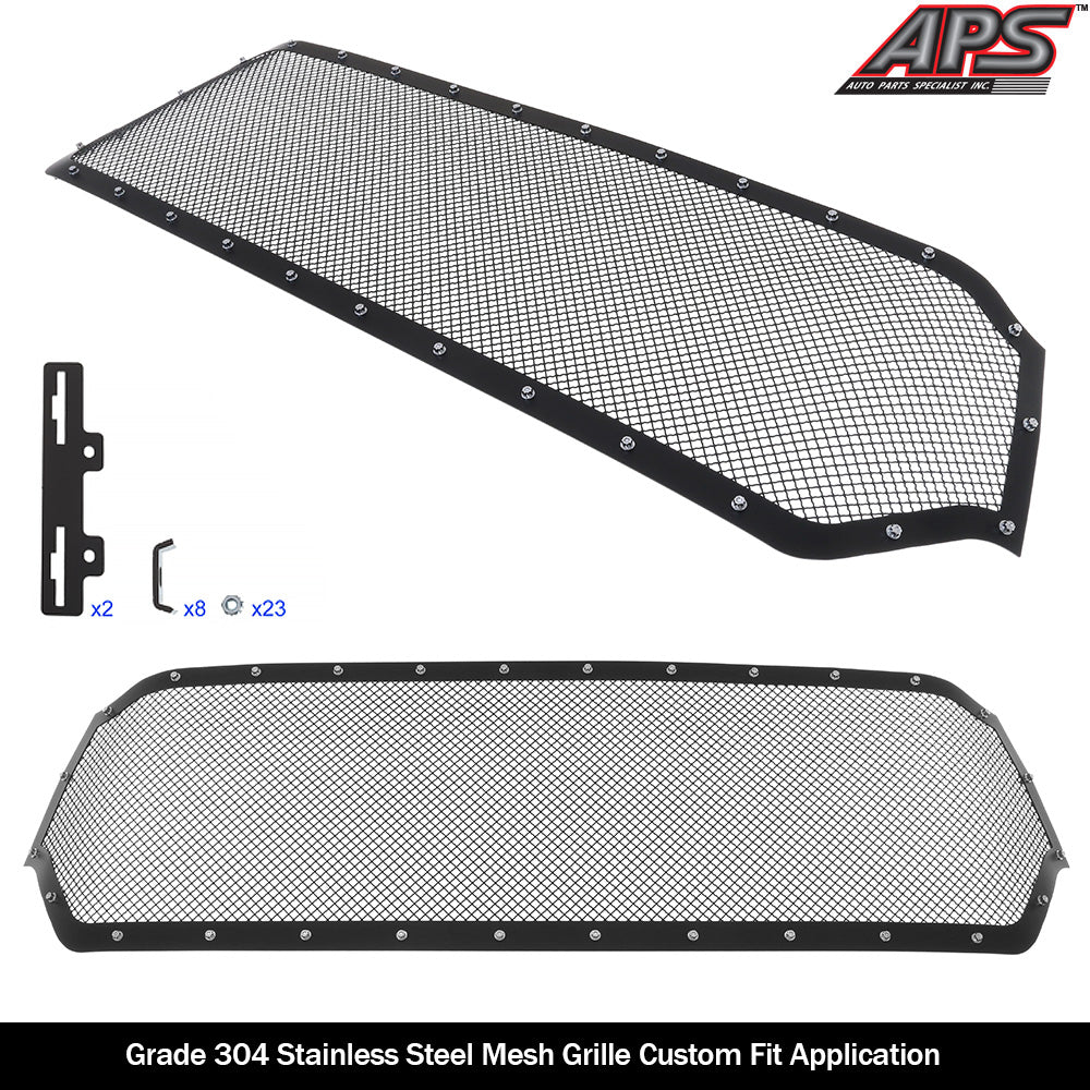 APS GR04LEE40H Main Upper Rivet Grille Fits 2019-2023 Ram 1500