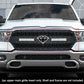 APS GR04LEE40L Main Upper Rivet Grille Fits 2019-2023 Ram 1500
