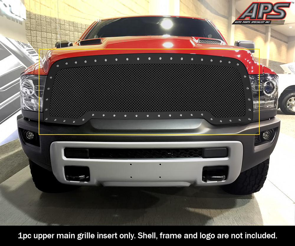 APS GR04LFC77H Main Upper Rivet Grille Fits 2015-2018 Ram Rebel 1500