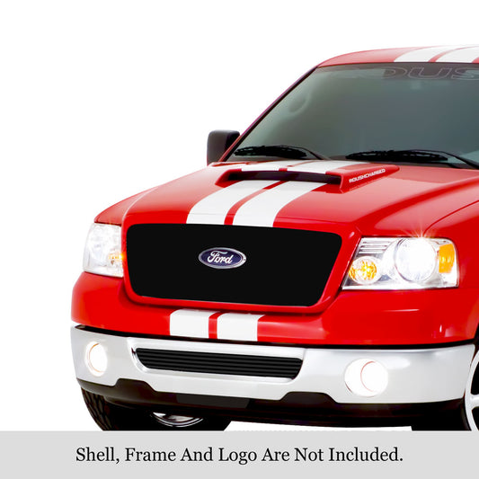 APS GR06FEC52J Lower Bumper Black Stainless Steel Billet Grille Fits 2006-2008 Ford F-150