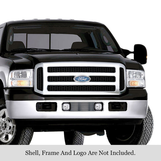 APS GR06FEC56C Lower Bumper Stainless Steel Billet Grille Fits 2005-2007 Ford Excursion