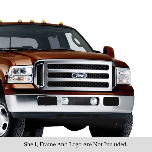 APS GR06FEC56J Lower Bumper Black Stainless Steel Billet Grille Fits 2005-2007 Ford Excursion