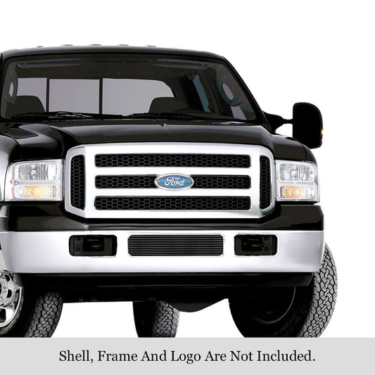 APS GR06FEG98J Lower Bumper Black Stainless Steel Billet Grille Fits 2005-2007 Ford Excursion