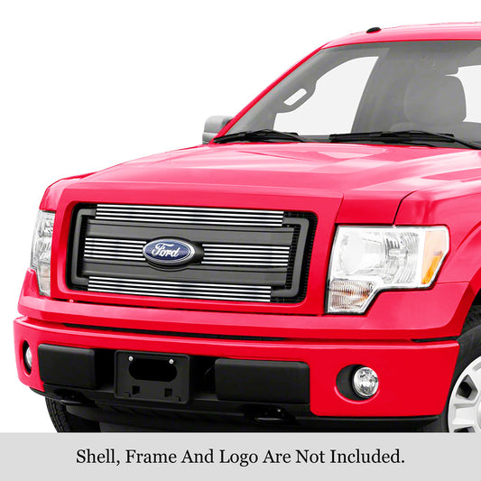 APS GR06FEI24S Main Upper Stainless Steel Billet Grille Fits 2013-2014 Ford F-150