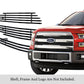 APS GR06FFC12J Main Upper Black Stainless Steel Billet Grille Fits 2015-2017 Ford F-150