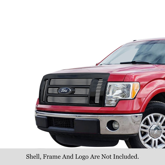 APS GR06FFG88S Main Upper Stainless Steel Billet Grille Fits 2009-2012 Ford F-150