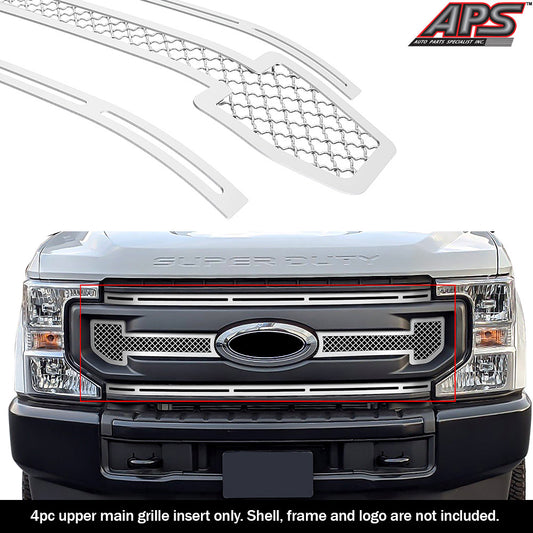 APS GR06GEJ79S Main Upper Mesh Grille Fits 2020-2021 Ford F-250