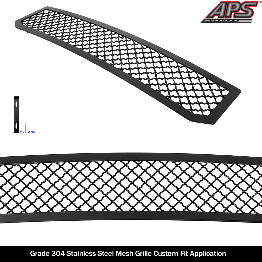 APS GR06GFB34K Lower Bumper Black Wire Mesh Grille Fits 2021-2023 Ford F-150