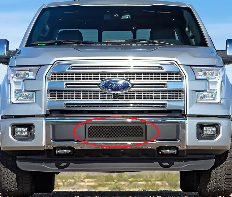 APS GR06GFC13H Lower Bumper Black Wire Mesh Grille Fits 2015-2017 Ford F-150
