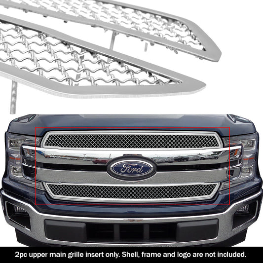 APS GR06GFD42S Main Upper Mesh Grille Fits 2018-2020 Ford F-150