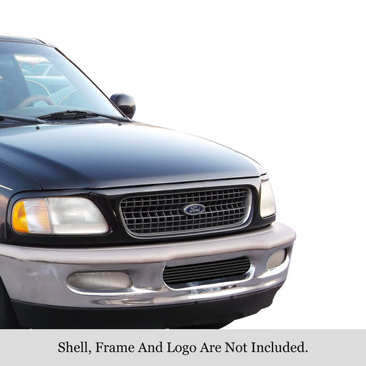 APS GR06HEJ38J Lower Bumper Black Stainless Steel Billet Grille Fits 1997-1998 Ford Expedition