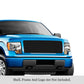 APS GR06HFD14J Main Upper Black Stainless Steel Billet Grille Fits 2009-2014 Ford F-150