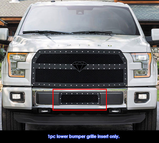 APS GR06LFC13K Lower Bumper Rivet Grille Fits 2015-2017 Ford F-150