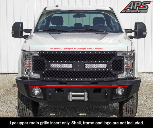 APS GR06LFC63C Main Upper Rivet Grille Fits 2017-2019 Ford F-250