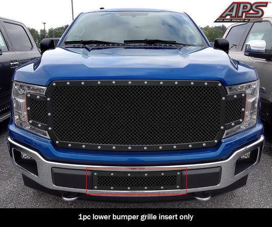 APS GR06LFD01K Lower Bumper Rivet Grille Fits 2018-2020 Ford F-150