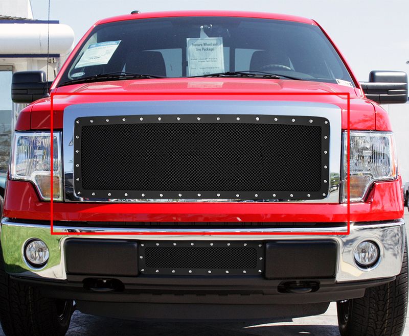 APS GR06LFF32H Main Upper Rivet Grille Fits 2009-2014 Ford F-150