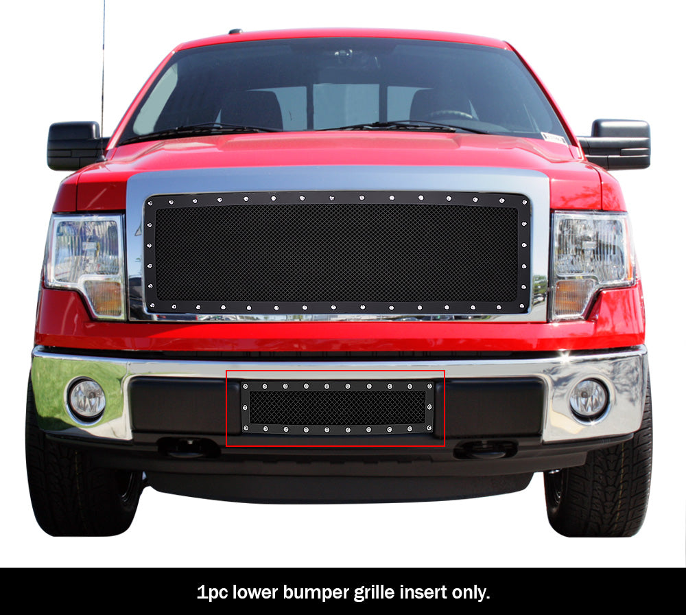 APS GR06LFG89H Lower Bumper Rivet Grille Fits 2009-2014 Ford F-150