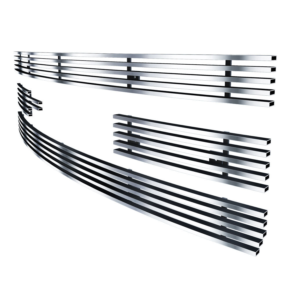 APS GR07FEI72S Main Upper Stainless Steel Billet Grille Fits 2014-2015 GMC Sierra 1500