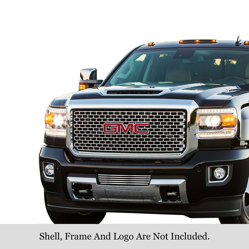 APS GR07FFC26S Lower Bumper Stainless Steel Billet Grille Fits 2015-2019 GMC Sierra 2500