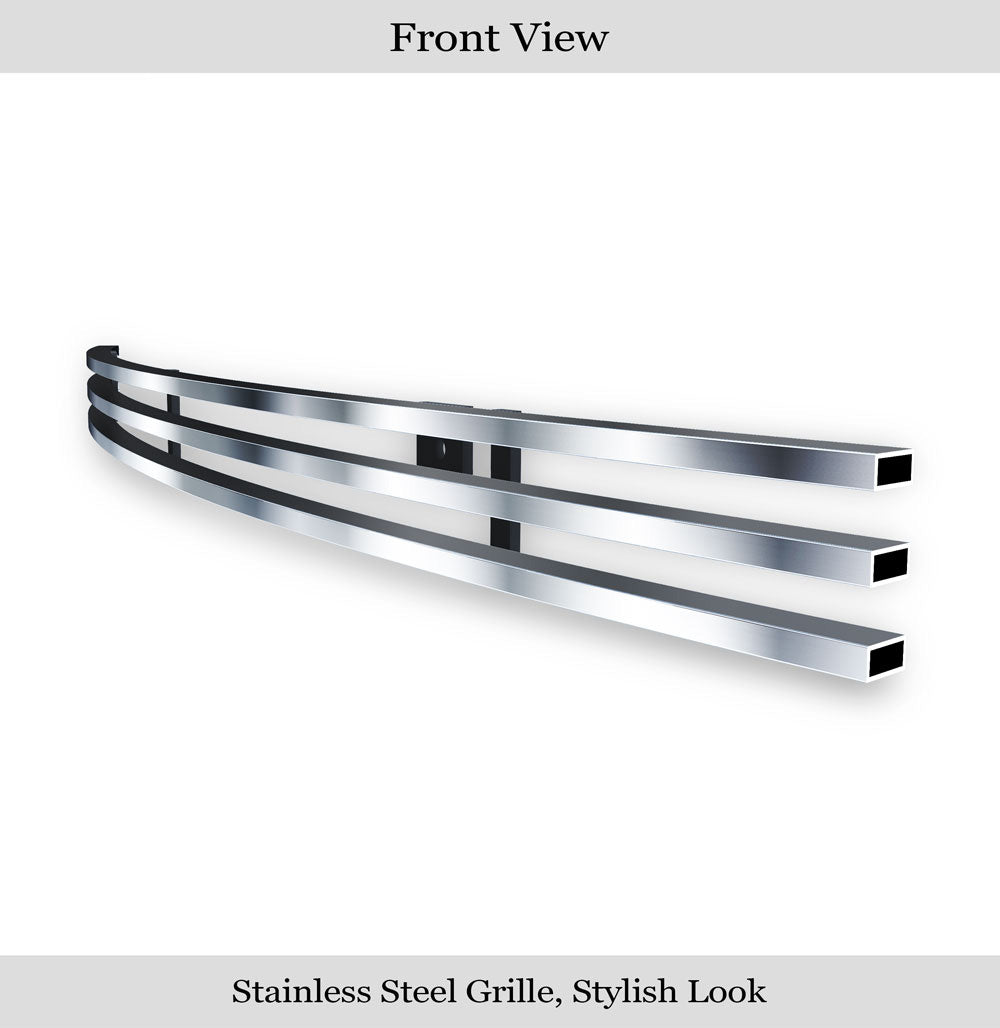 APS GR07FFE70C Top Bumper Stainless Steel Billet Grille Fits 2007-2013 GMC Sierra 1500