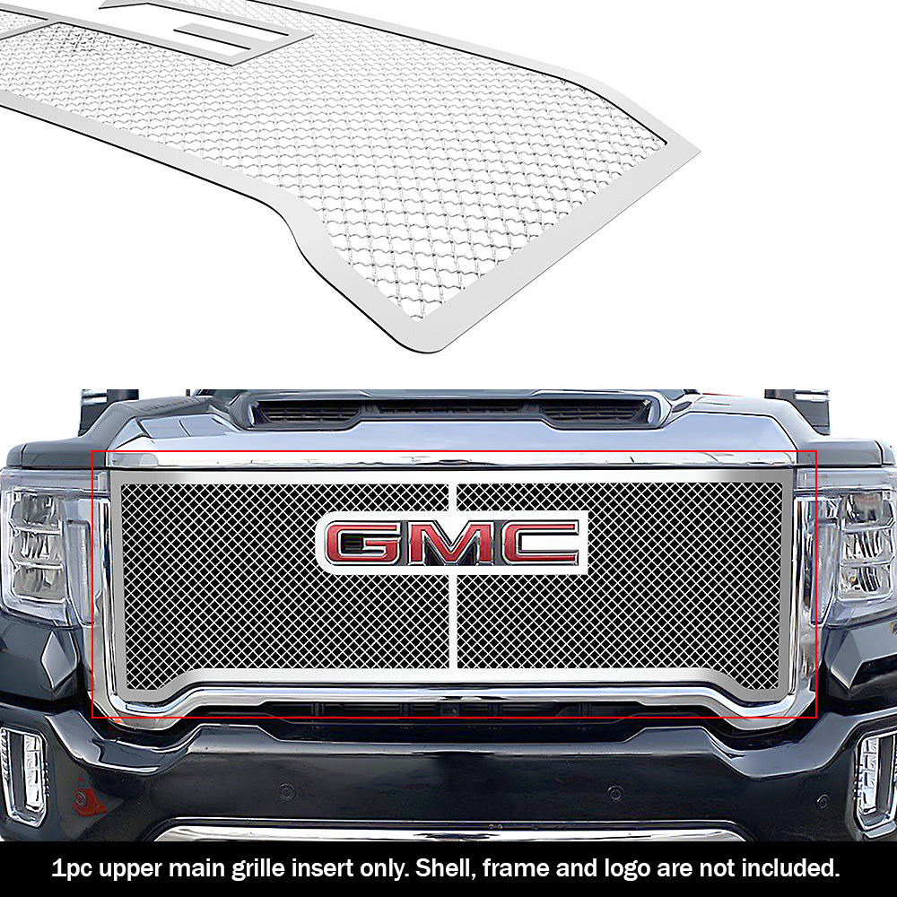 APS GR07GEA97S Main Upper Mesh Grille Fits 2020-2023 GMC Sierra 2500