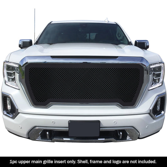 APS GR07GEF22K Main Upper Black Wire Mesh Grille Fits 2019-2021 GMC Sierra 1500