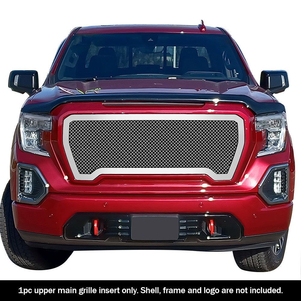 APS GR07GEF22S Main Upper Mesh Grille Fits 2019-2021 GMC Sierra 1500