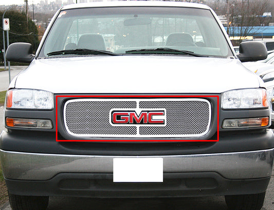 APS GR07GEG03T Main Upper Mesh Grille Fits 1999-2002 GMC Sierra 1500