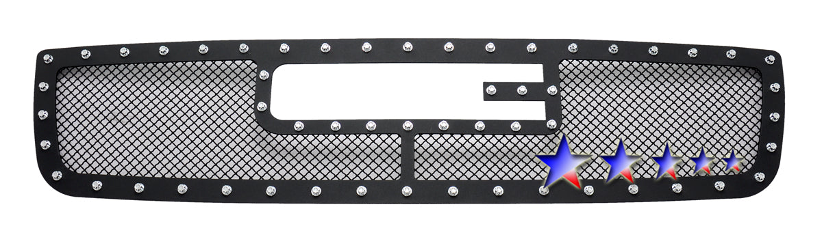 APS GR07LEG71H Main Upper Rivet Grille Fits 2003-2006 GMC Sierra 1500