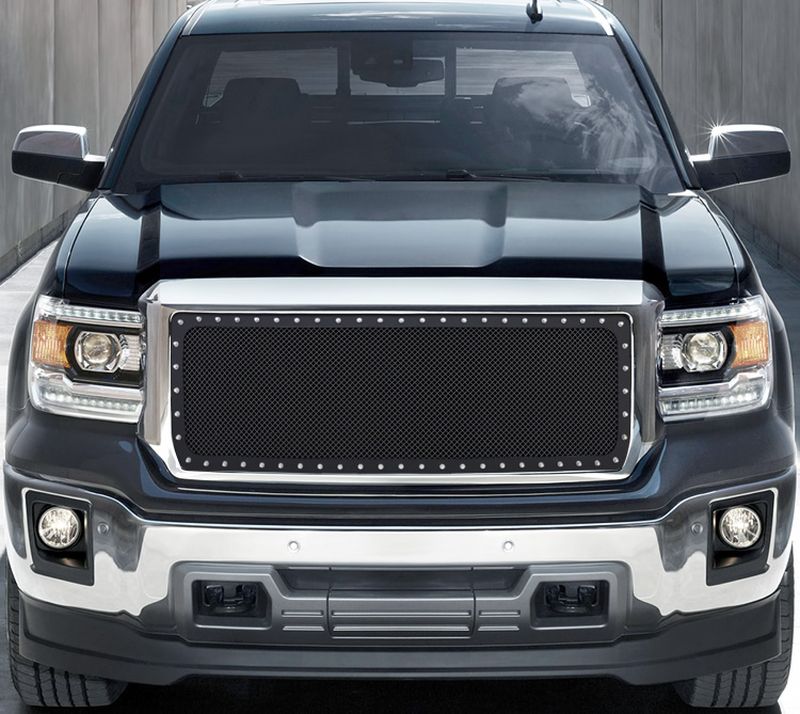 APS GR07LEI73H Main Upper Rivet Grille Fits 2014-2015 GMC Sierra 1500