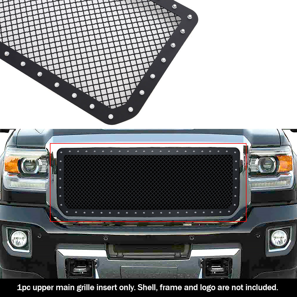 APS GR07LFC25K Main Upper Rivet Grille Fits 2015-2018 GMC Sierra 2500