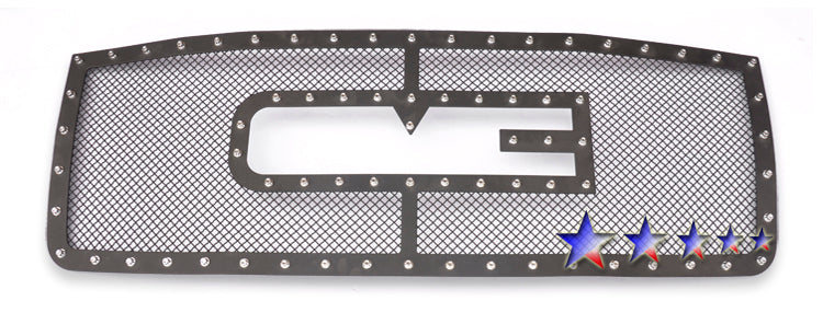 APS GR07LFE16H Main Upper Rivet Grille Fits 2007-2010 GMC Sierra 2500