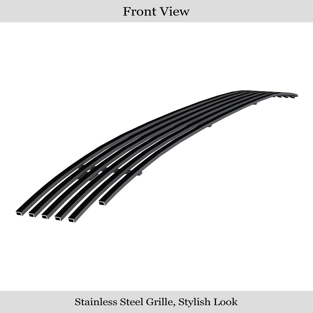 APS GR08FEJ05J Lower Bumper Black Stainless Steel Billet Grille Fits 2017-2020 Honda Ridgeline