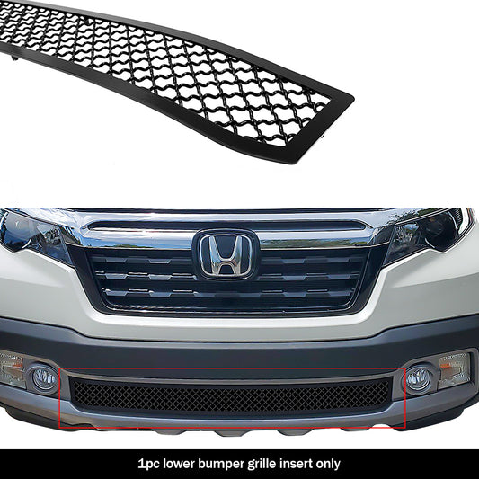 APS GR08GEJ05K Lower Bumper Black Wire Mesh Grille Fits 2017-2020 Honda Ridgeline