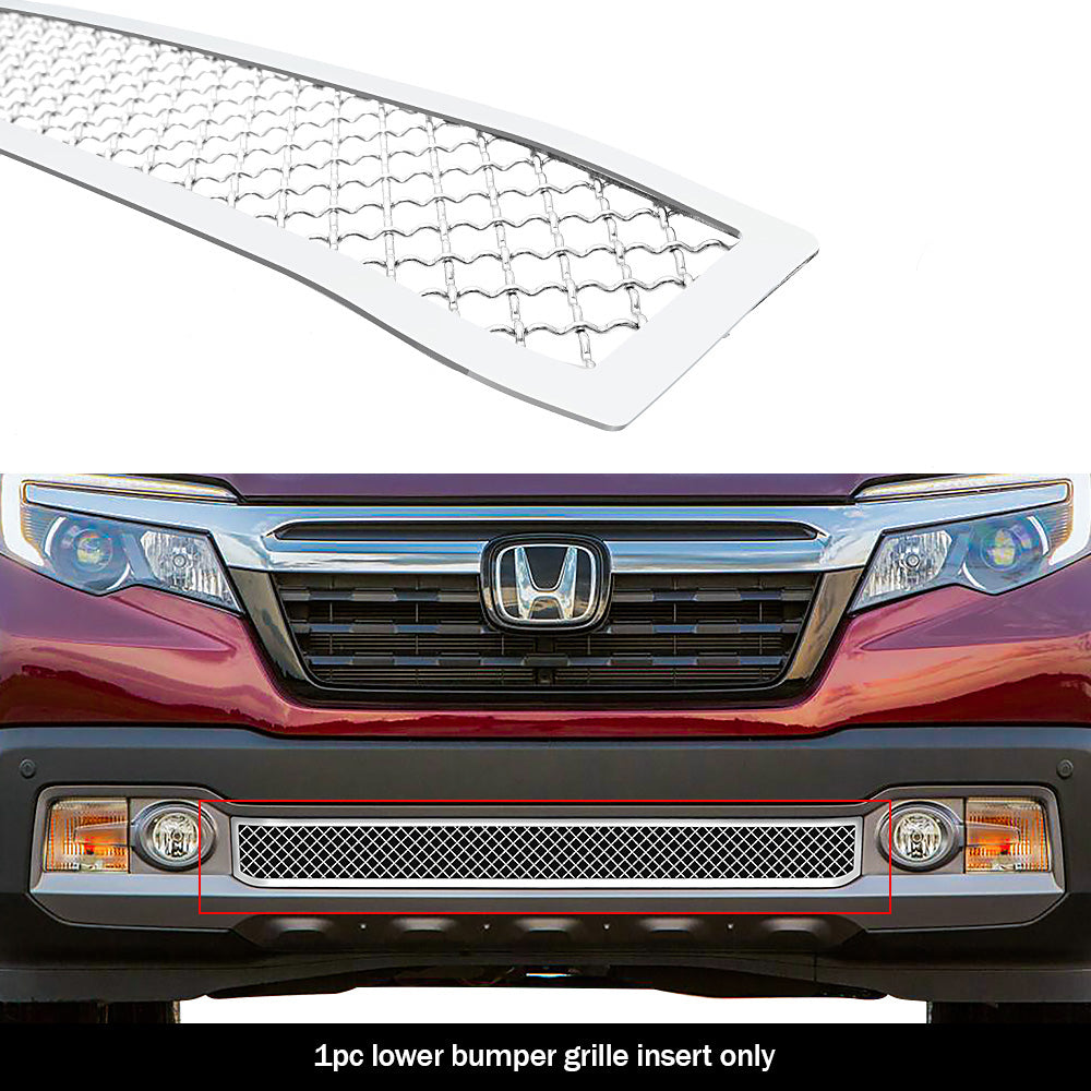 APS GR08GEJ05S Lower Bumper Mesh Grille Fits 2017-2020 Honda Ridgeline