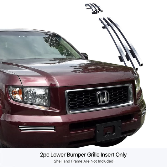 APS GR08HGA15S Lower Bumper Stainless Steel Billet Grille Fits 2005-2008 Honda Ridgeline