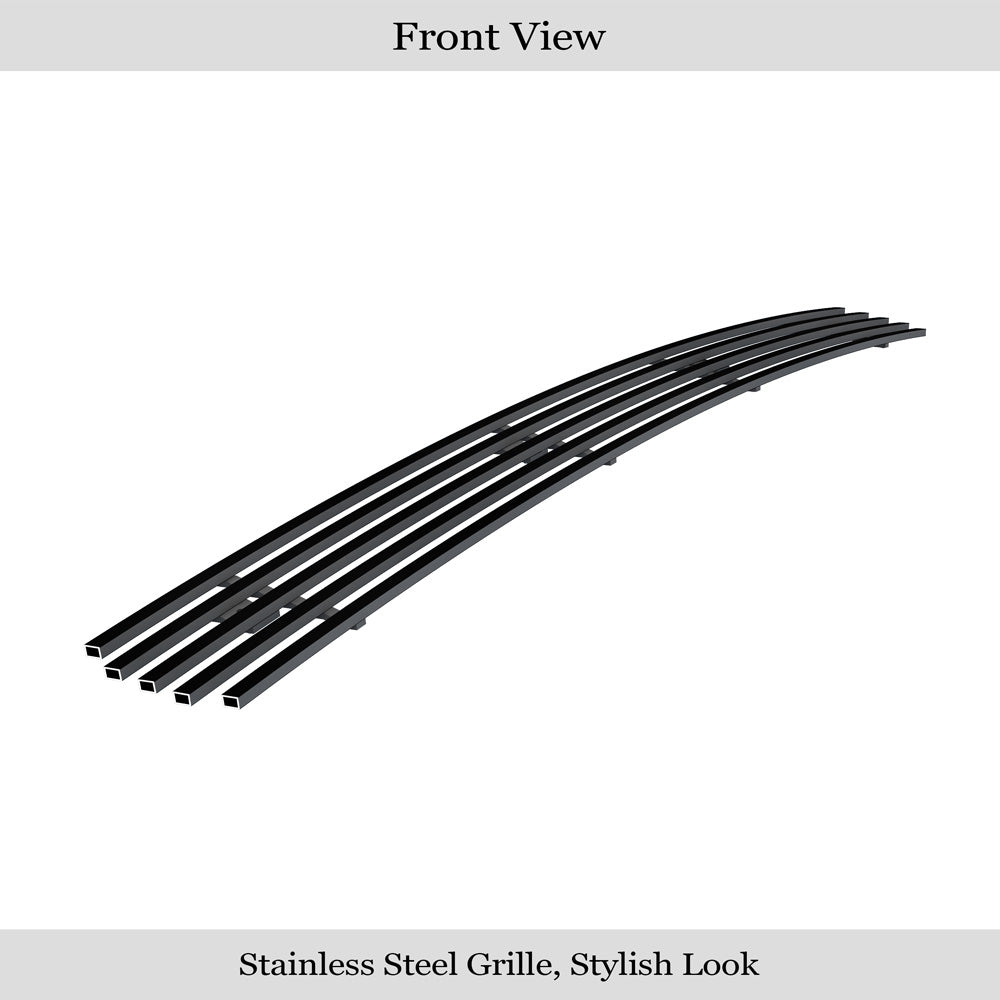 APS GR08HGA16J Lower Bumper Black Stainless Steel Billet Grille Fits 2005-2008 Honda Ridgeline